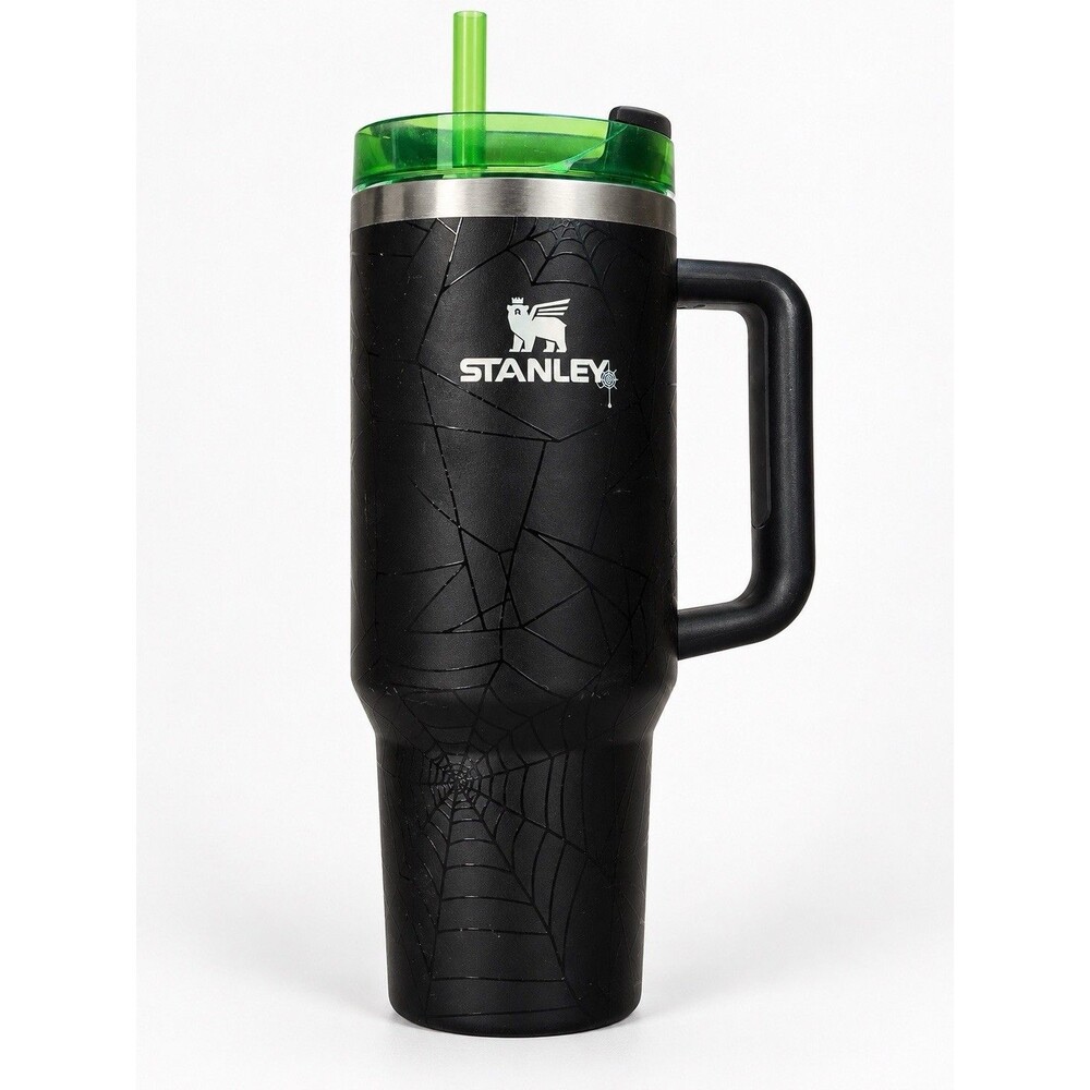 Stanley Web Glow Halloween 40oz Quencher H2.0 Black Green Limited Edition